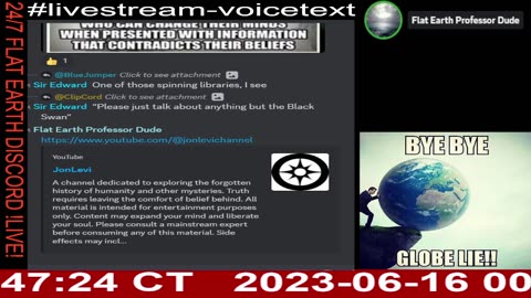 24/7 Flat Earth Discord !LIVE! - 3112 - https://discord.gg/flatearth