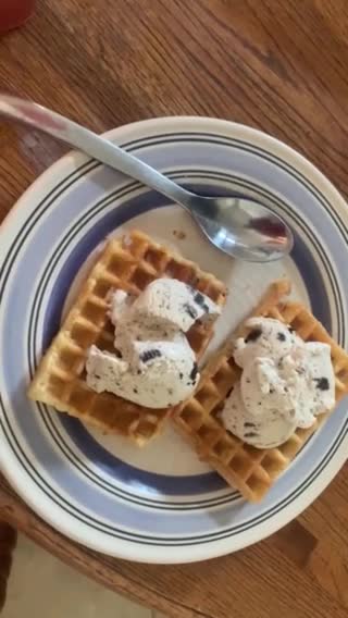 Ice cream waffle
