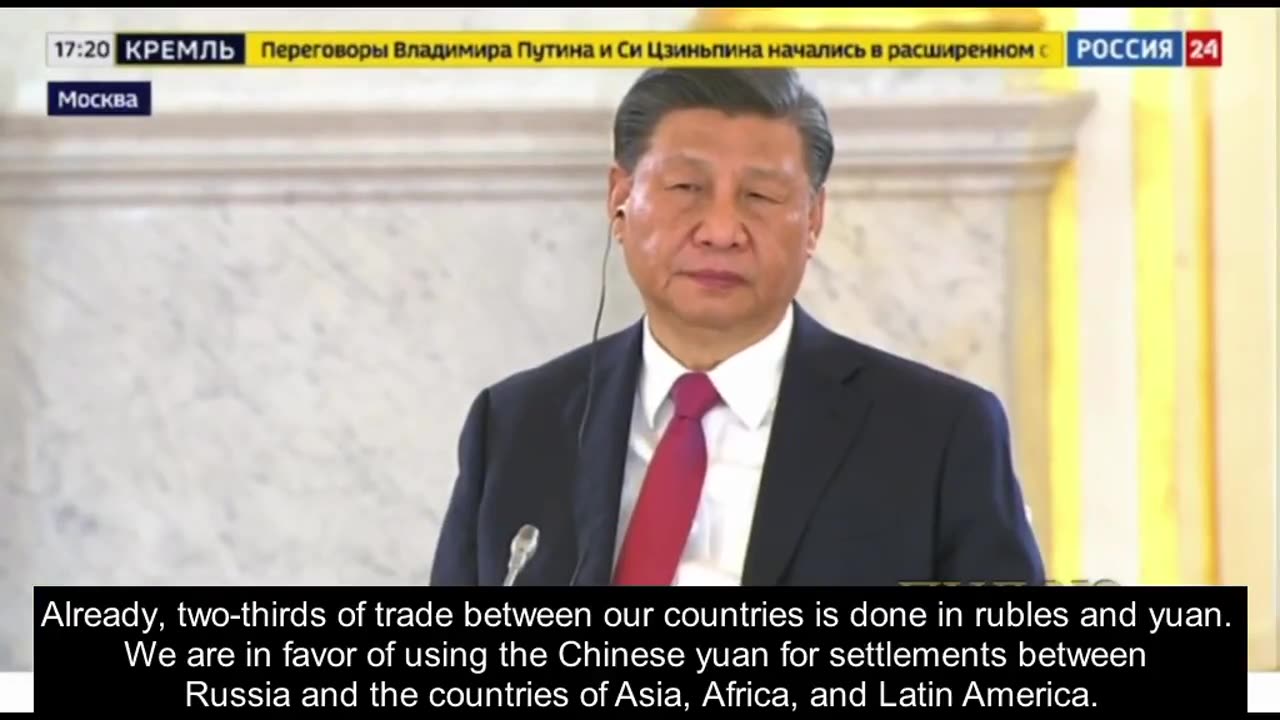 Putin:" We are in favor of using the Chinese yuan for settlements between