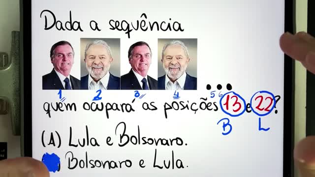 😱 LULA 22 e BOLSONARO 13 Você consegue resolver essa SEQUÊNCIA LÓGICA Quem vai ser o PRESIDENTE