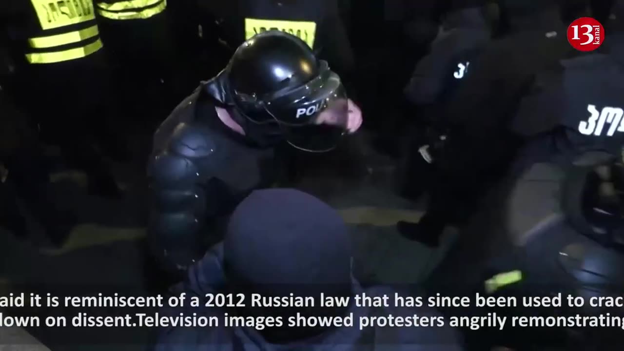 "No to Russian law" - thousands protest in Georgia