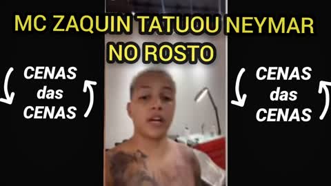 Homenagem ao Neymar Mc Zaquin Tatuou Neymar no Rosto #noticias #brasil #neymar #psg #mcs #rap #trap