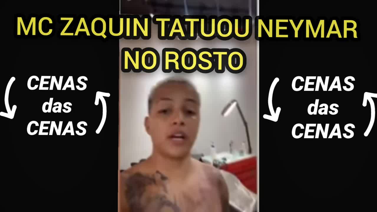 Homenagem ao Neymar Mc Zaquin Tatuou Neymar no Rosto #noticias #brasil #neymar #psg #mcs #rap #trap