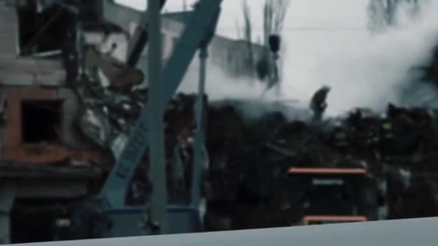 Aftermath of Russian Airstrikes on Apartment Building