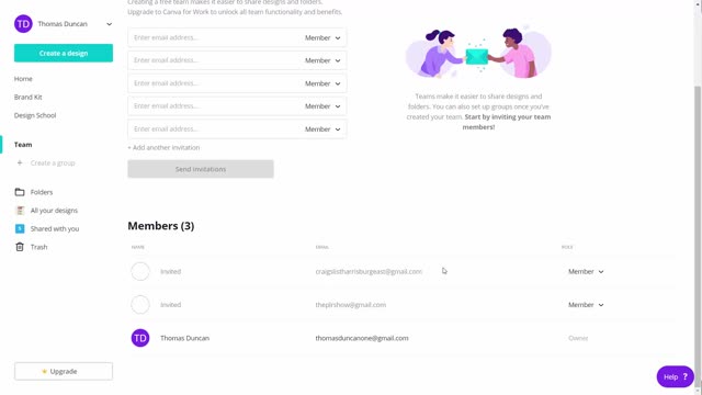 Canva Tutorial For Beginners|Inviting team members