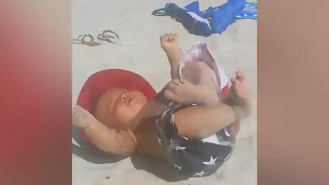 Funniest Babies on the Beach - Cute Baby Funny Moments