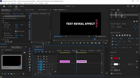 Adobe Premiere Pro – Text Reveal Effect