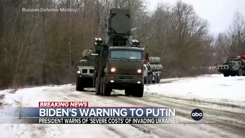 Biden warns Russian invasion of Ukraine will bring 'swift and severe costs'