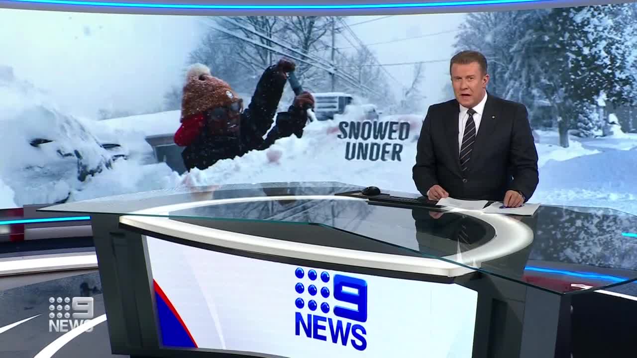 Severe snowstorm paralyses north-east of the United States | 9 News Australia