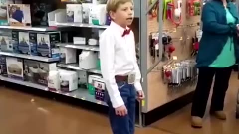 Walmart yodeling kid sing a beautiful song 😍🔥