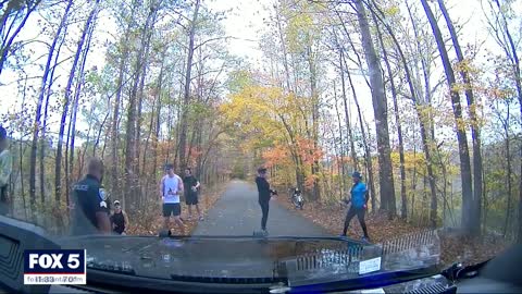 Runner stopped breathing; dash camera shows officer saving his life