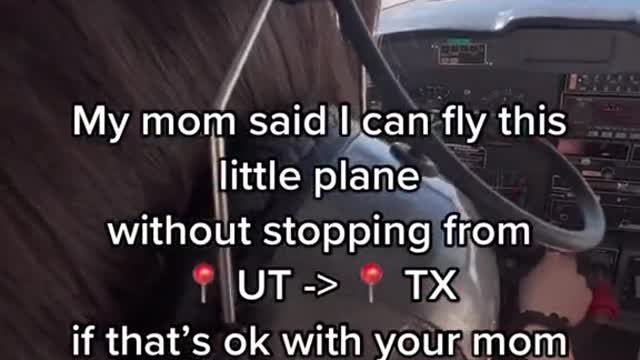 My mom said I can fly this little plane without stopping from