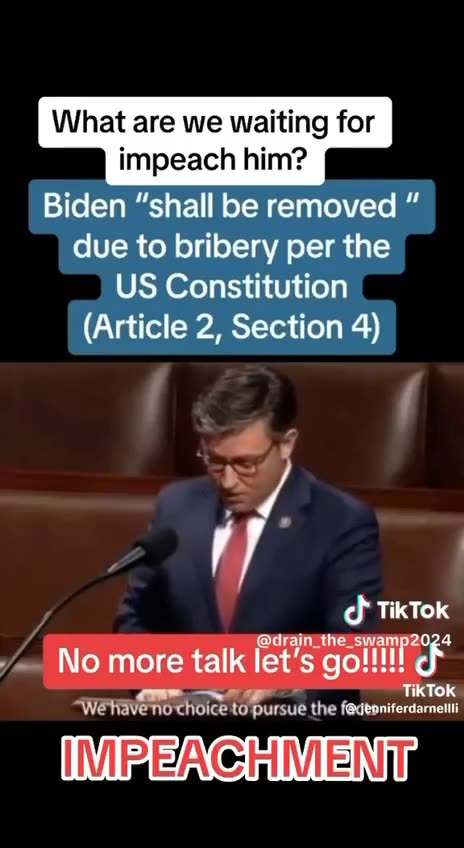 Newly Appointed House Speaker Johnson Seeks to Impeach Biden!