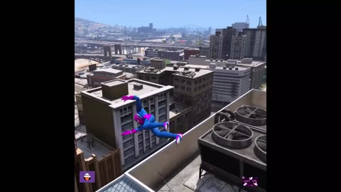 GTA 5 Rainbow Spiderman Falling Into Pool (Spider-Man Jumps & Ragdolls)