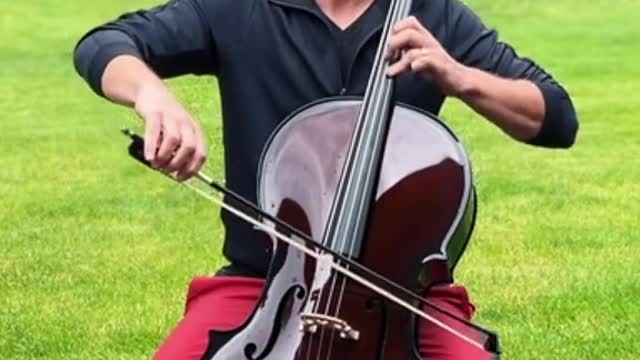 Cello playing