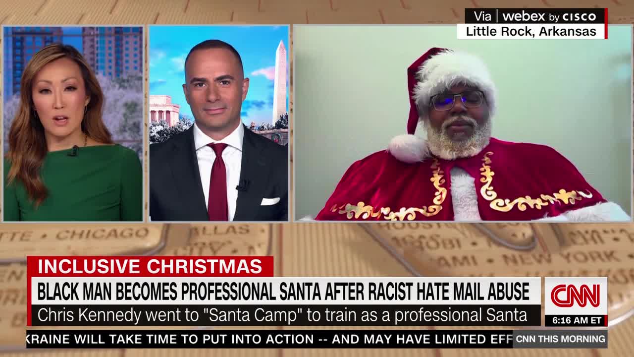 Racist letter inspires Black man to become professional Santa Claus