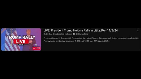 LIVE: President Trump Holds a Rally in Lititz, PA - 11/3/24