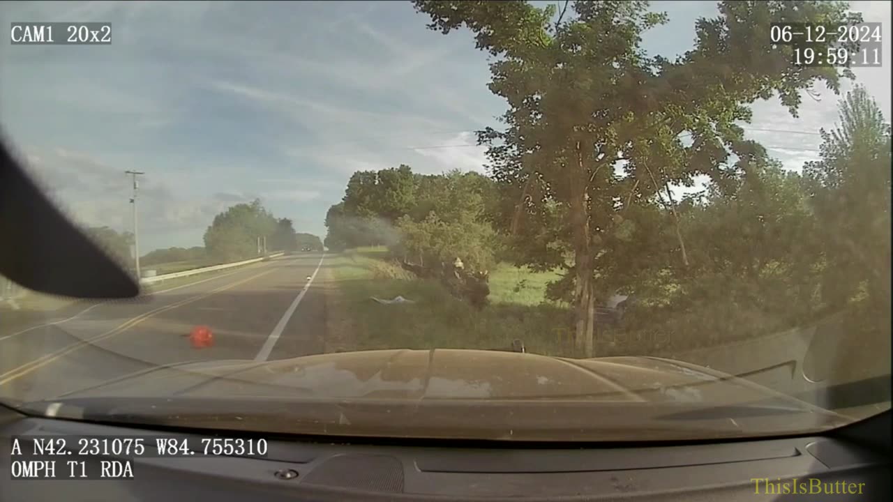 Dash camera footage of deadly ending to police pursuit in Albion