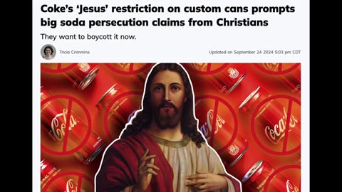 COCA COLA BANS JESUS FROM CUSTOM CANS BUT DOES ALLOW BABlES AND NANOTECH TO BE PUT IN THEIR SODA