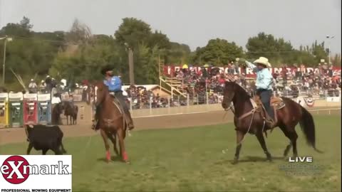 Joshua Torres and Jonathan Torres are your Pendleton Roundup Team Roping Champions with a 7.2 second