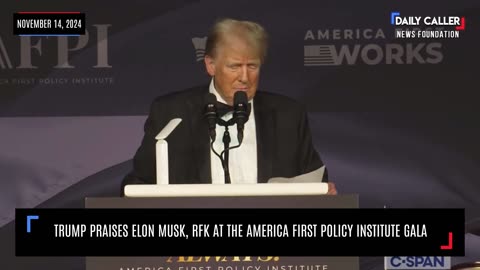 Trump Praises Elon Musk, RFK At America First Policy Institute Gala