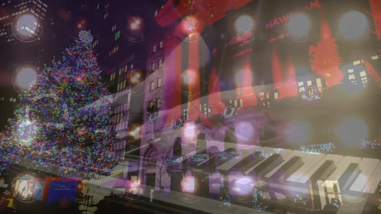 NEW YORK CITY Walking Tour [4K] - DOWNTOWN - Christmas Lights Tour (720p60fps)