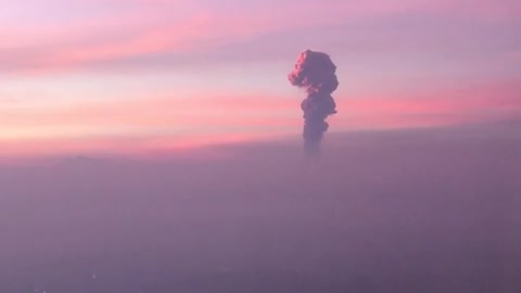 Volcano Eruption from Above