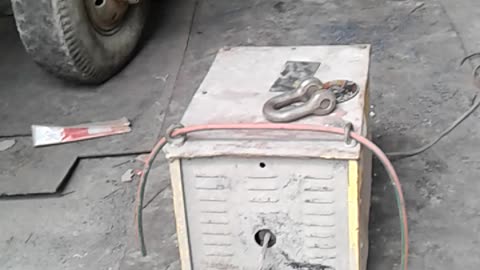 Welding work in cement factory