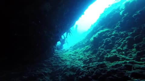 Under water