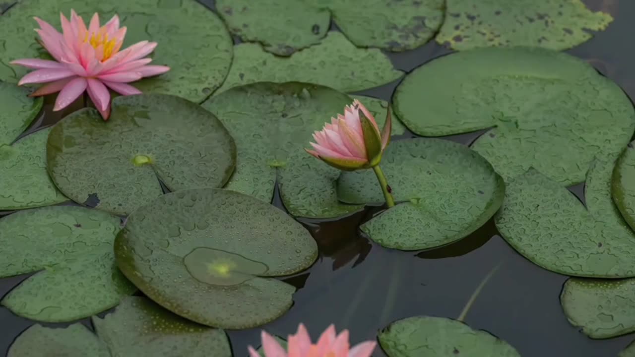 Chin- Water Lilies in Full Bloom in Nanning