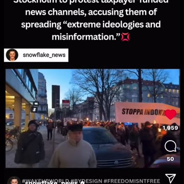 Swedes protest fakes news mocking bird corruption