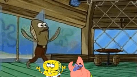 SpongeBob And Patrick Are Pretending To Be Imposters While A Customer Enters The Krusty Krab 🍔