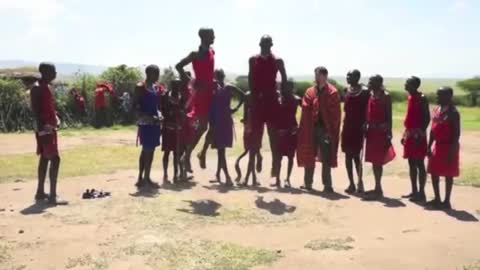 Jumping with Maasai Warriors in Kenya