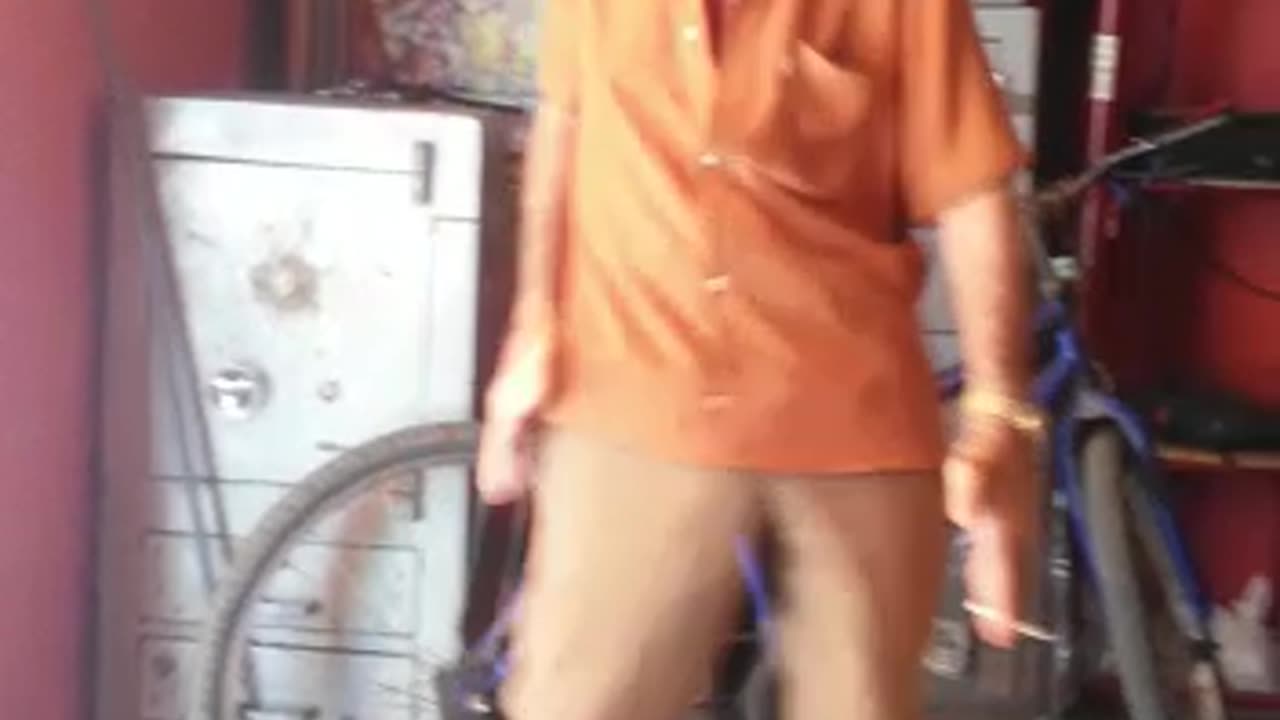 the old man dances and falls