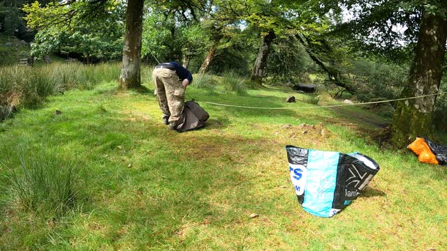 Go pro speed lapse of breaking down the 4x4 DD Hammocks tarp