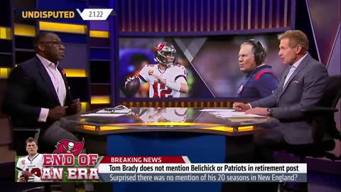 Tom Brady does not mention Belichick or Pats in retirement post — Skip & Shannon I NFL I UNDISPUTED