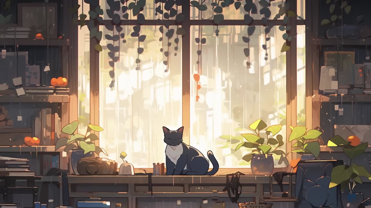 Rain in Lofi City - Calm Your Mind 🍂💖 Lofi hip hop mix - Lofi music for sleep/study/relax/aesthetic