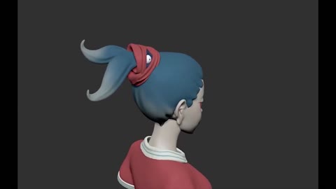 Ghost punk SKEENgirlzbrush sculpting process quick overview 7