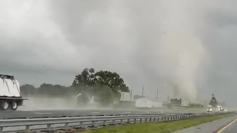 Tornado Tears Across Highway