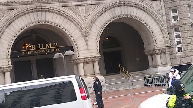 Walking past Trump hotel in dc