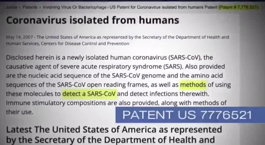 CDC patenting of coronavirus?