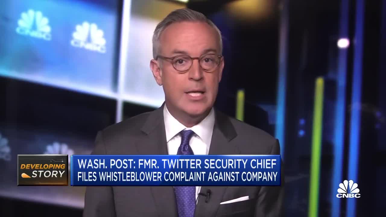 Twitter’s Fmr. Head of Security Alleges Execs Covered Up Spam/Bot & Data Security Issues.