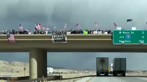 Support for "The US Convoy For Freedom" as it heads towards Washington DC