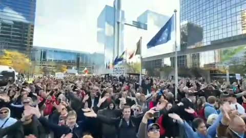 1870. Meanwhile outside EU HQ. vs The New World Order