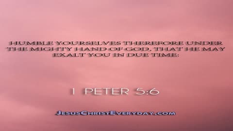 Humble yourself under the MIGHTY hand of God