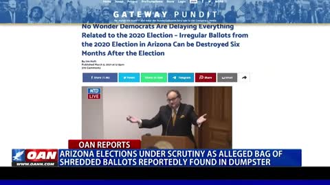 AZ. Elections Under Scrutiny As Alleged Bag Of Shredded Ballots Reportedly Found In Dumpster