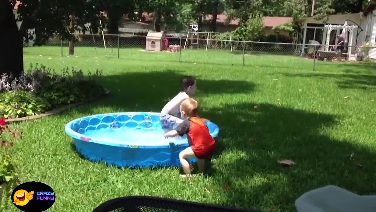 Funny Babies Playing With Water Pool Fails Try Not To Laugh 😂 Funny Baby CRAZY FUNNY