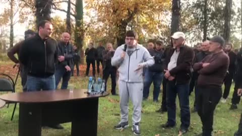 Ахра Авидзба на сходе в Адзюбже