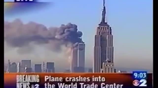 2nd Plane Hitting WTC - LIVE News Coverage - 9/11