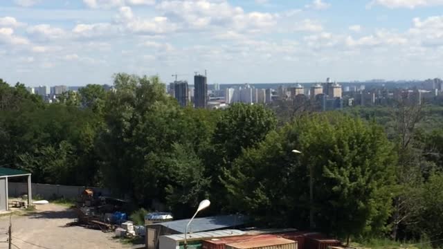 Breathtaking landscape view from Kyiv hills